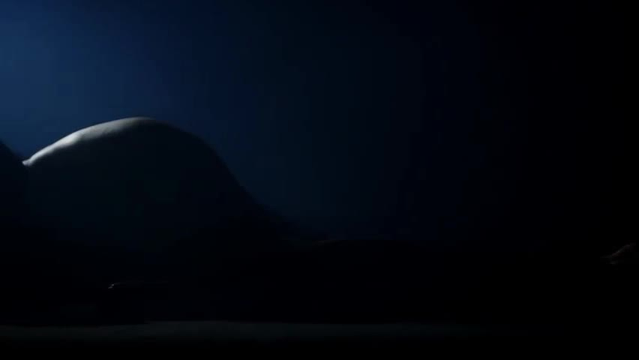 dans la chambre, le phare du train électrique perce la nuit, révélant la présence d'une femme nue allongée sur le sol